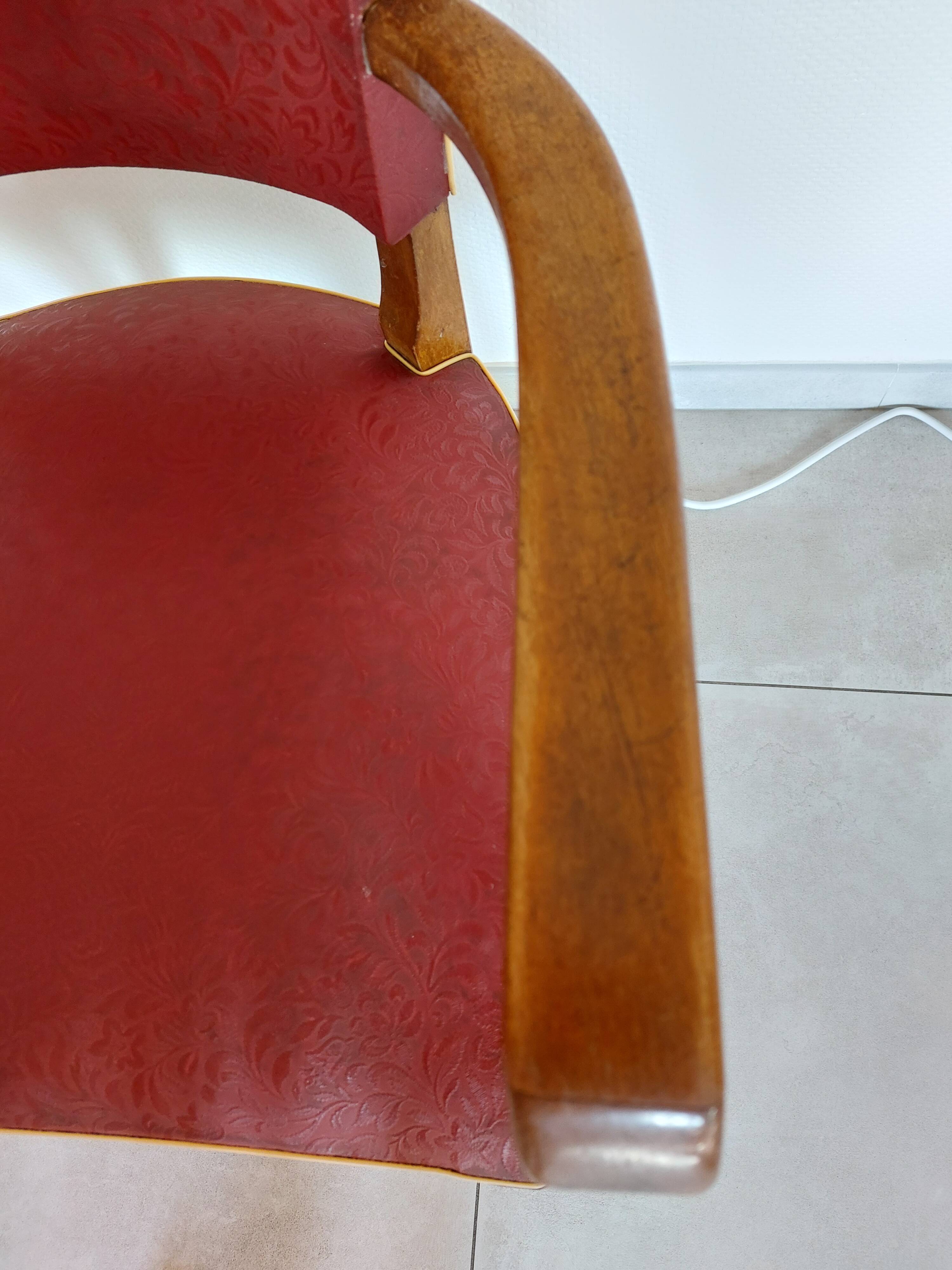 red bridge chair