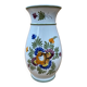 Old vase e. tessier the unicorn white ceramic painted decor vintage