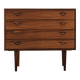 Danish chest of drawers from the 1950s with 4 drawers in rosewood by Kai Kristiansen for FM.