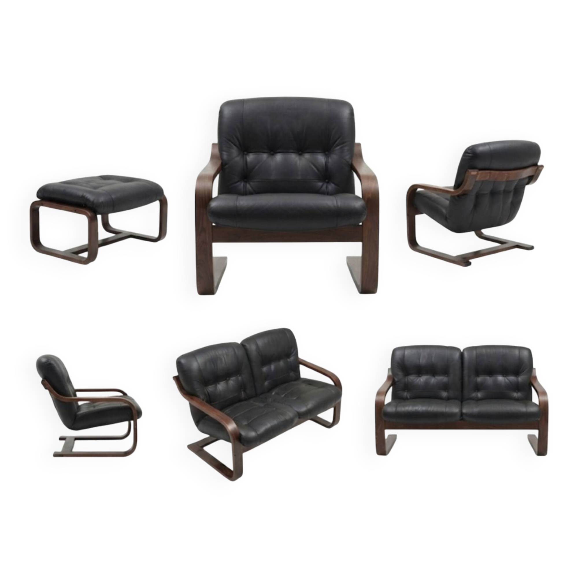 Vintage Scandinavian salon "La Boutique Danoise": Sofa, Armchair and