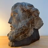 Sculpture representing a head of christ period late nineteenth century