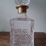 Carafe en cristal et laiton doré