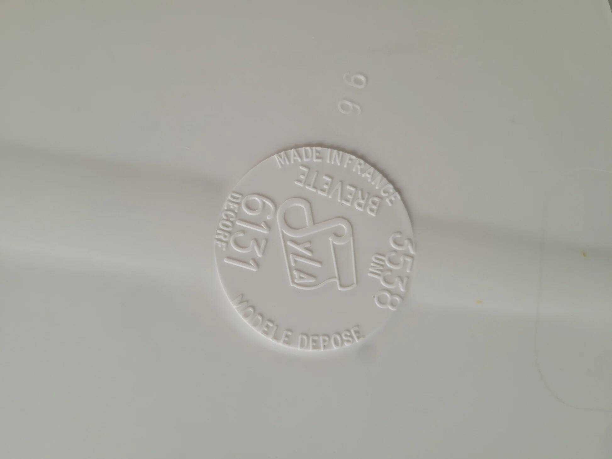 Miroir rond en plastique blanc Syla - Ref 702