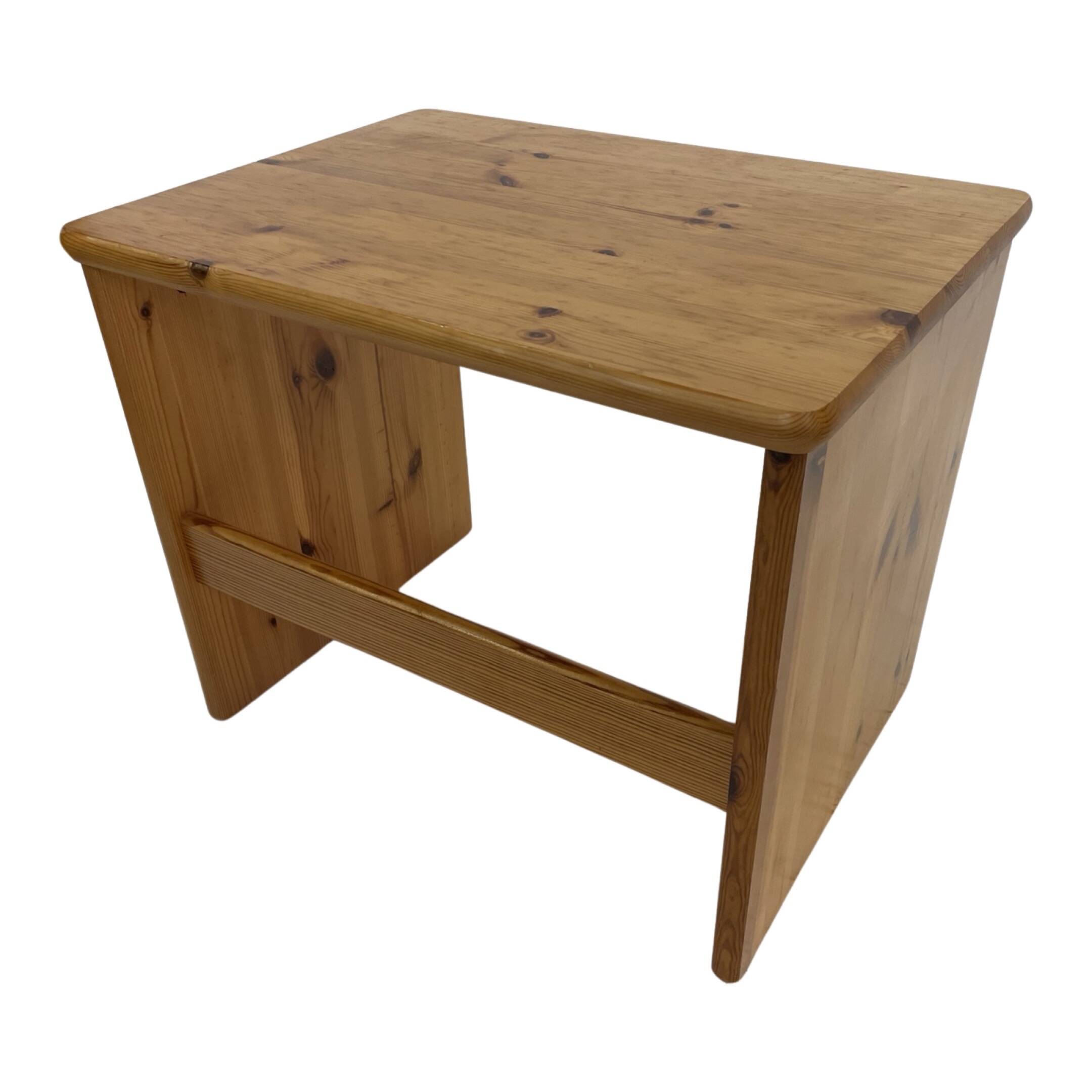 Tables gigognes vintage en bois de pin, tables d'appoint mimiset, lot de 3