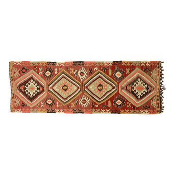 Anatolian handmade kilim rug 260 cm x 97 cm
