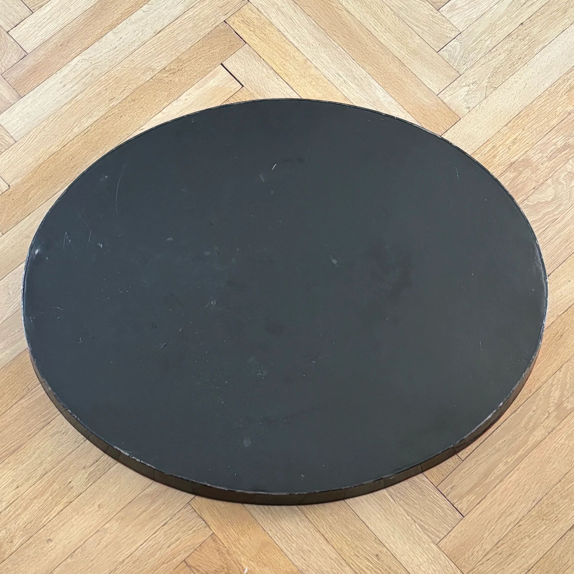 Large antique lacquered metal tray