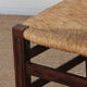 Set of 6 oak rush chairs, French work, 1950.
