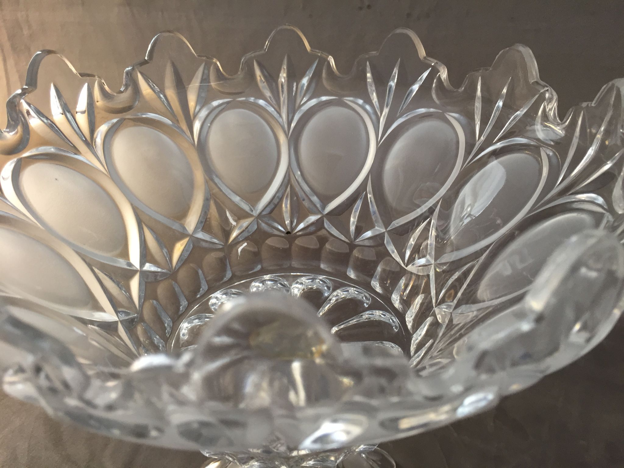 Cup on foot a fruit compotier glass crystal art deco