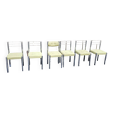 6 Roche Bobois steel chairs