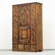 18th century folk art painted bridal cabinet