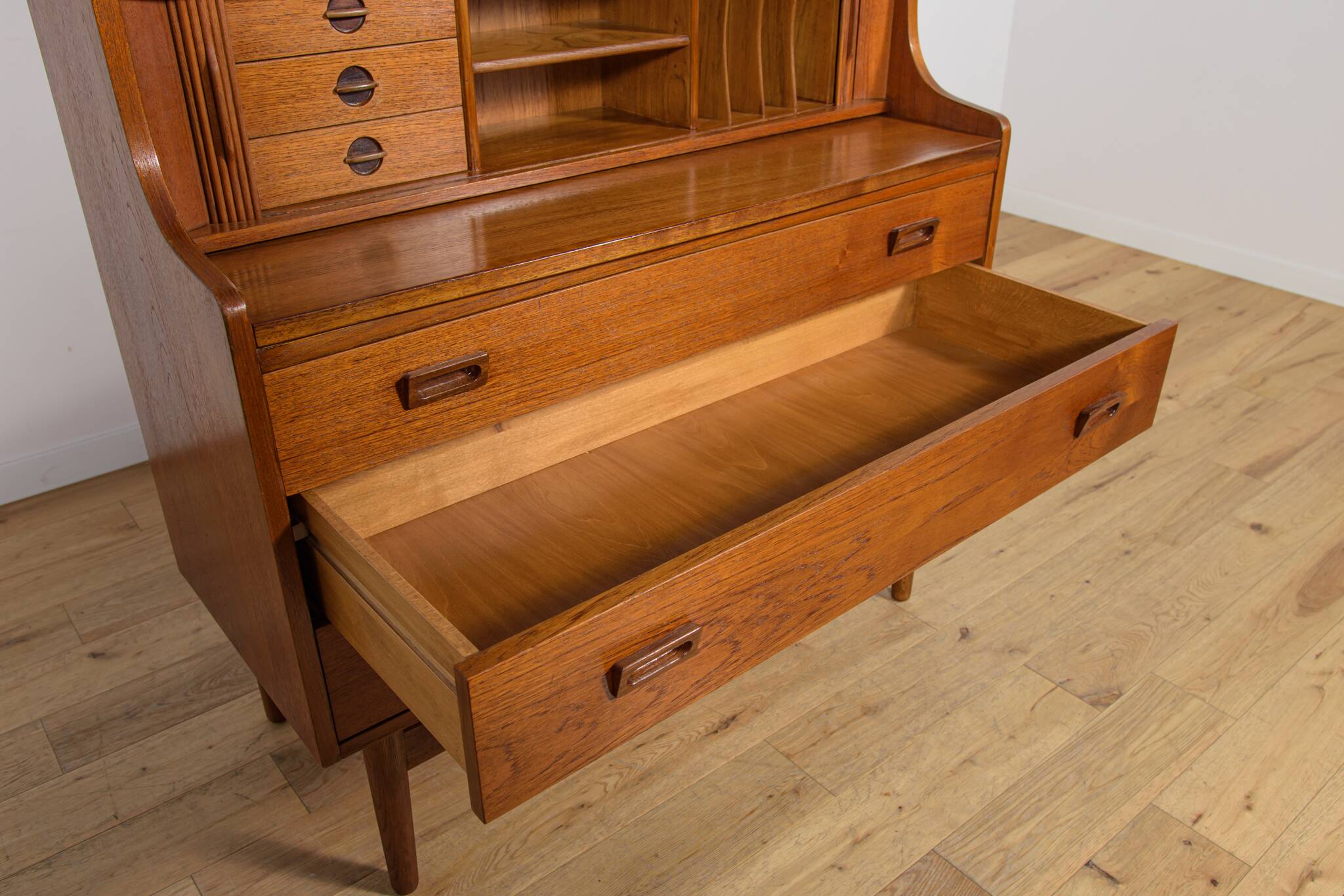 Mid-Century Teak Shelf by Johannes Sorth for Bornholm, Denmark, 1960s