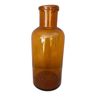 Vase flacon ambré de 1950