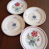 Ironware dessert plates St Amand "Capucines" and Moulin des Loups "Prisca"