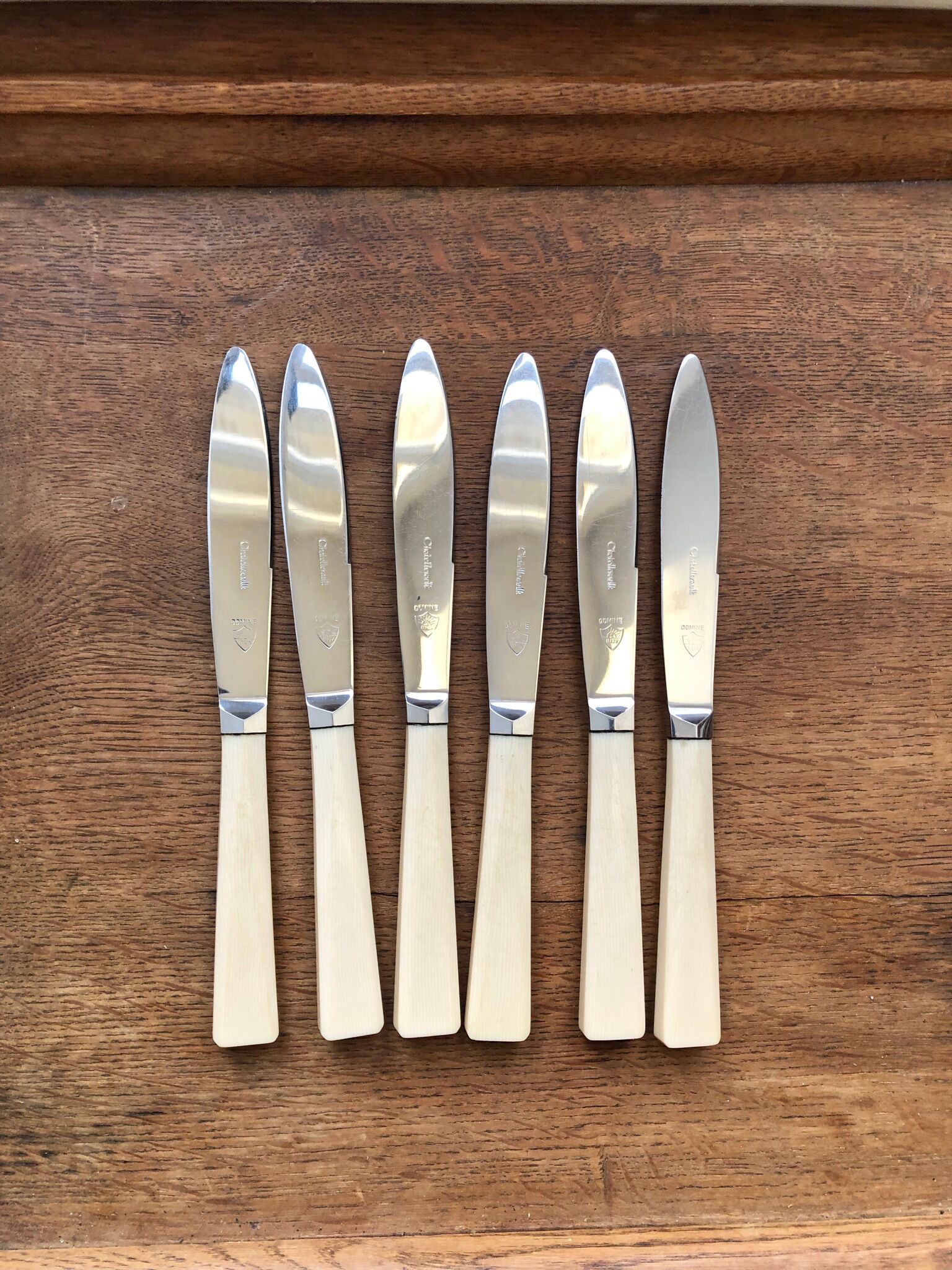 Series of six cheese knives