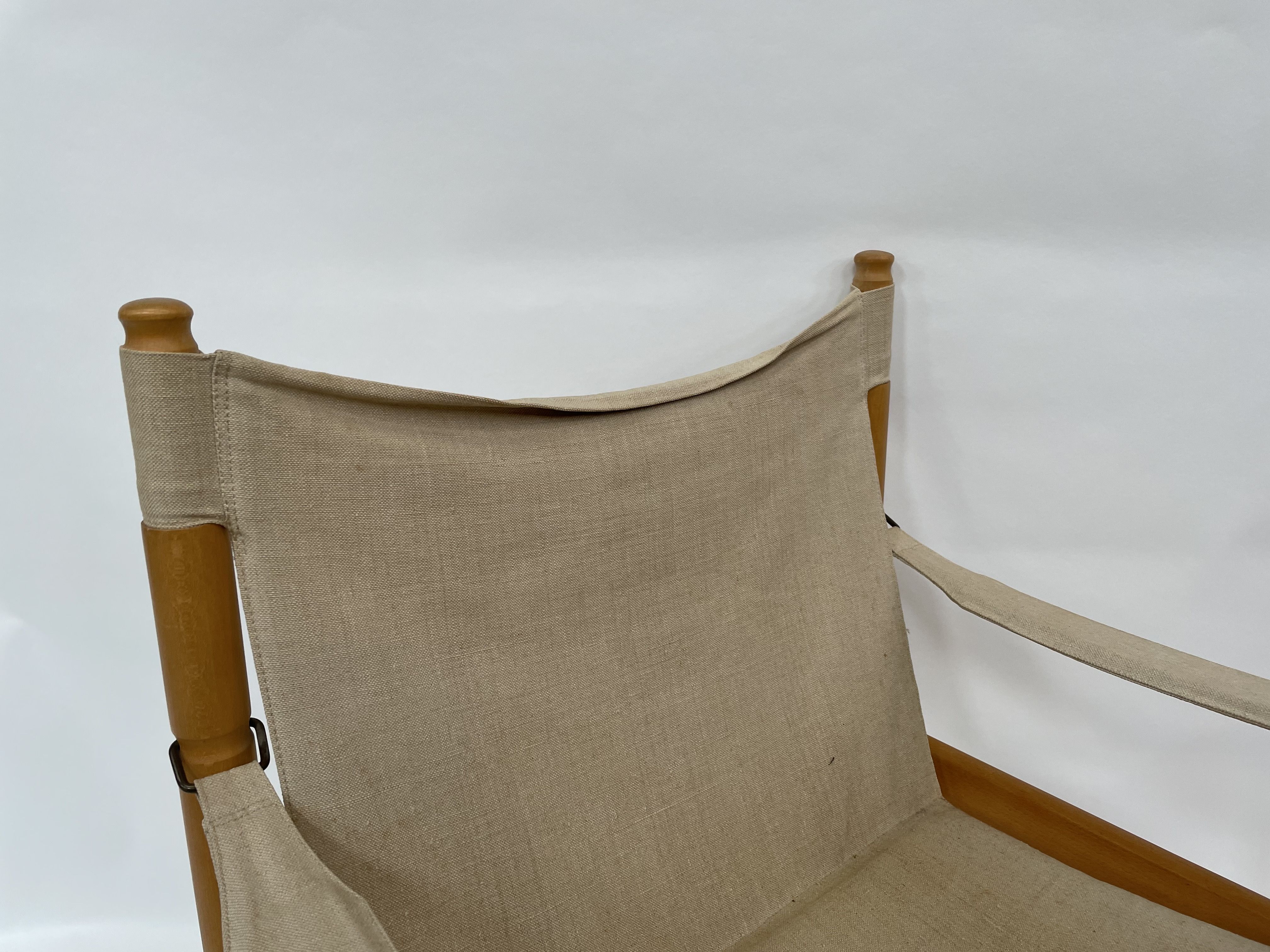 Danish safari chair by Erik Wørts for Niels Eilersen, Denmark 1960s