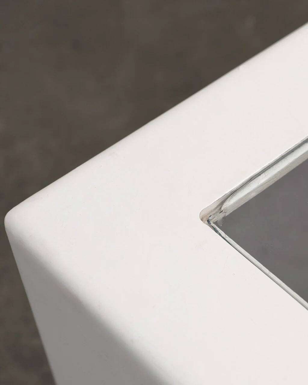 Wood and glass side table, c.1970 (1 of 2)