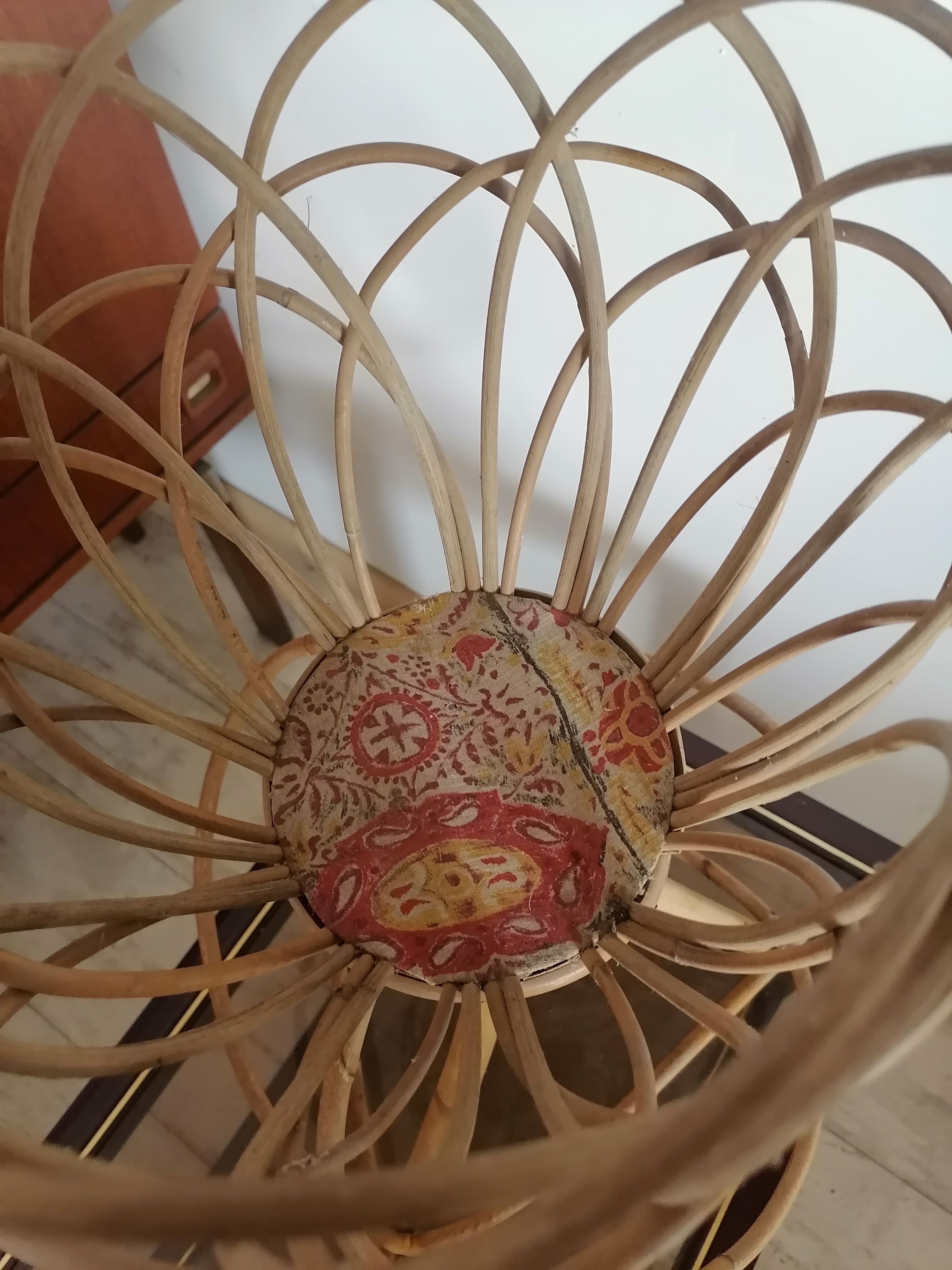 Rest plant rattan wicker 1960 1970