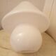 White glass mushroom lamp. Murano. 1970