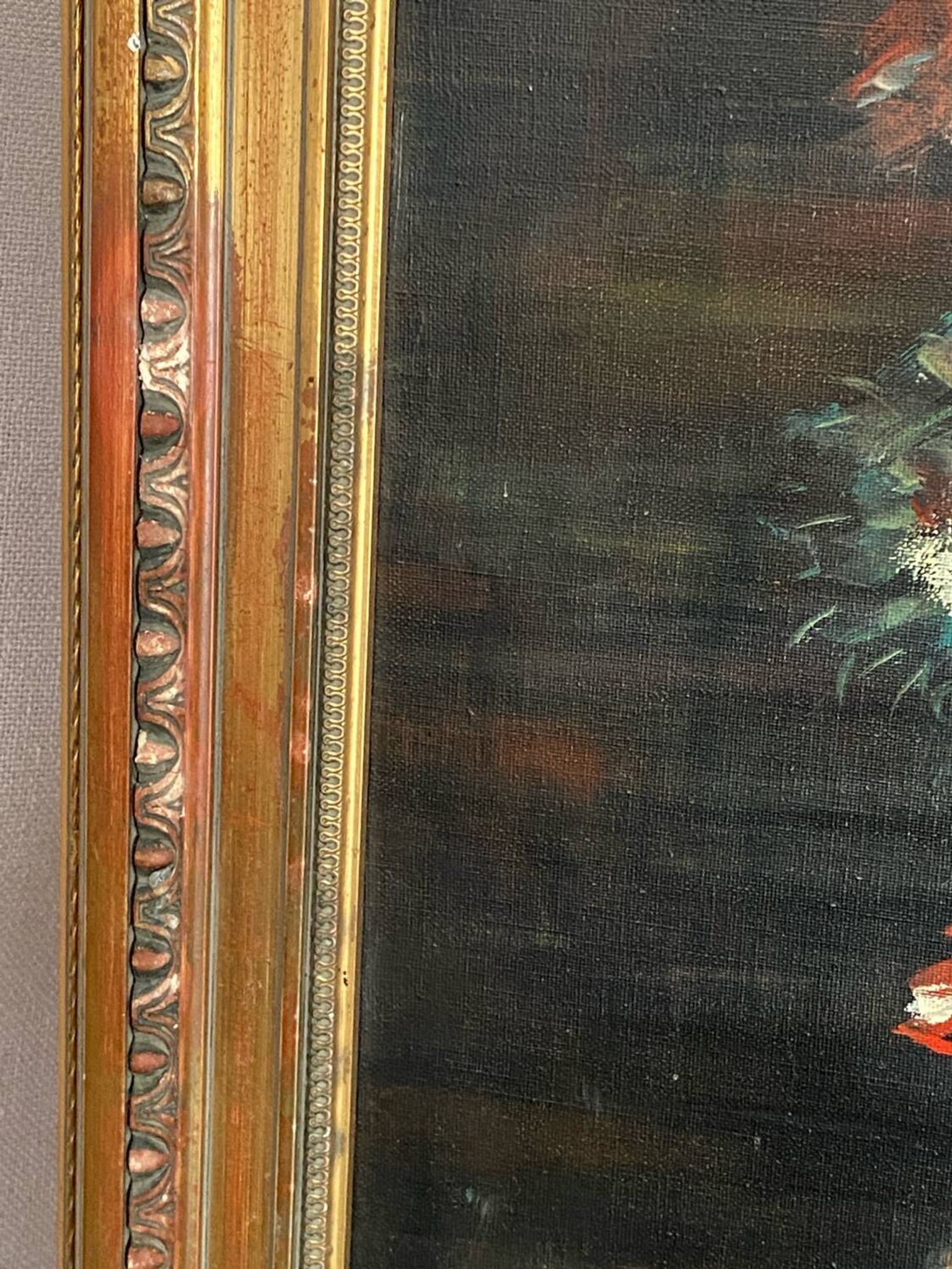 Oil on canvas, still life, framed, large format, Gaultier M