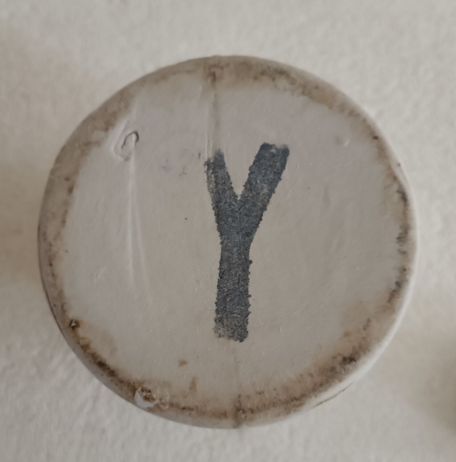 Stoneware mustard pot