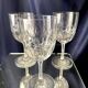 Suite de 3 verres a eau ou a vin en cristal taille