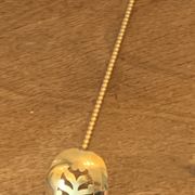 Ice bucket and its vintage 1950 gold metal spoon