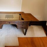 19th century Louis Philippe bureau plat in solid gilded oak