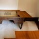 Bureau plat Louis Philippe 19e siècle en chêne doré massif