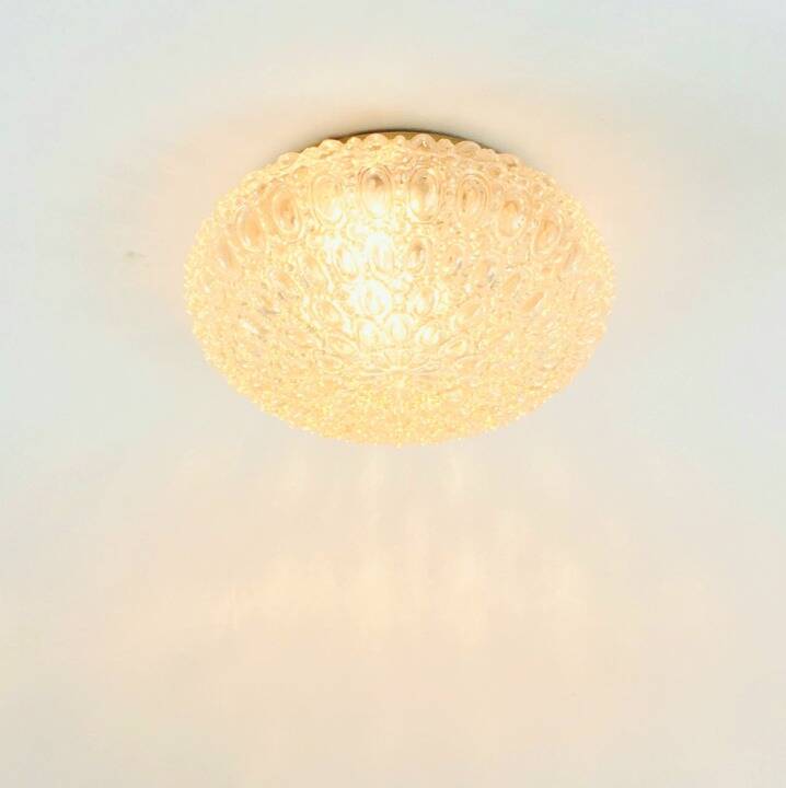 Large Amber Bubble Glass Ceiling Ceiling Light - H.Tynell, Limburg, 1960s