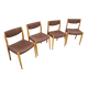 4 chaises scandinaves vintage
