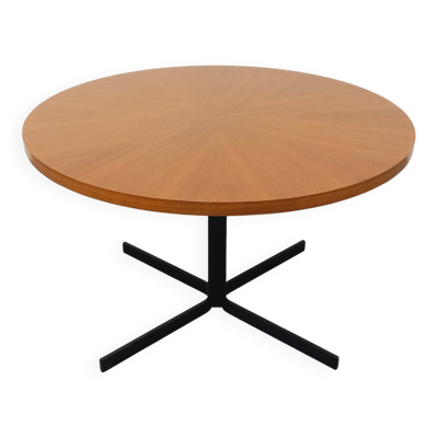 Grande table basse ronde style scandinave vintage modulable en table