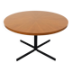 Large round coffee table in vintage Scandinavian style, modular into a table.