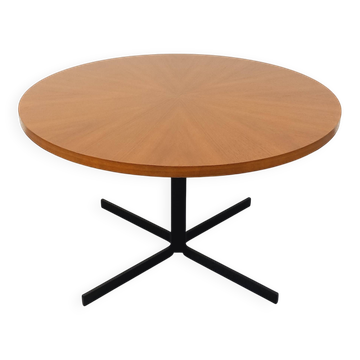 Grande table basse ronde style scandinave vintage modulable en table