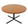 Large round coffee table in vintage Scandinavian style, modular into a table.