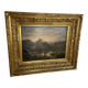 A. Ryban: Oil on panel man in a boat. dated 1877