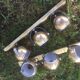 Pair of ramps of 3 spots brass and chrome balls