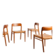 Ensemble de quatre chaises de salle à manger par Niels O. Møller