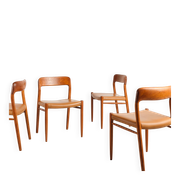 Set of four dining chairs by Niels O. Møller