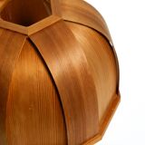 1970s Swedish pine bent veneer table lamp by GB Solbackens Svarveri