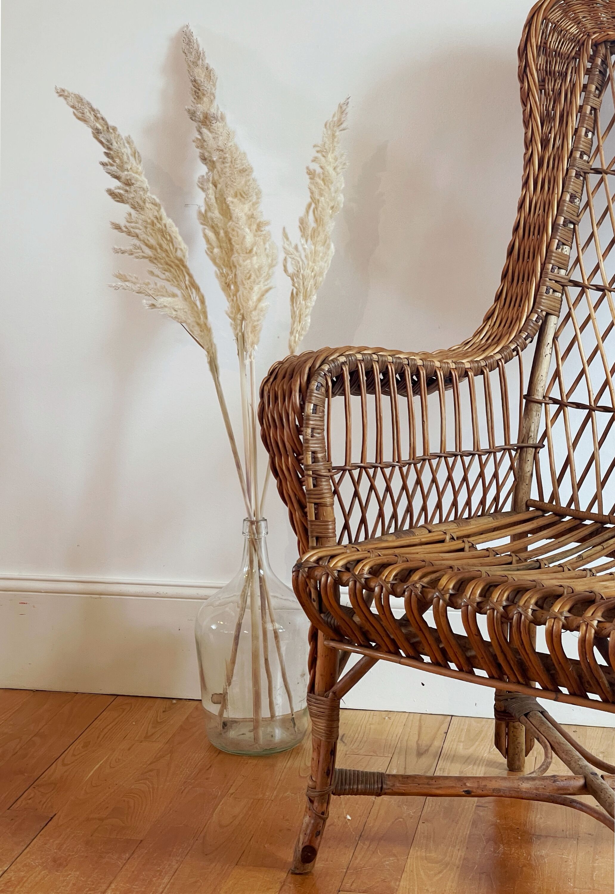 Vintage rattan armchair