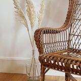 Vintage rattan armchair