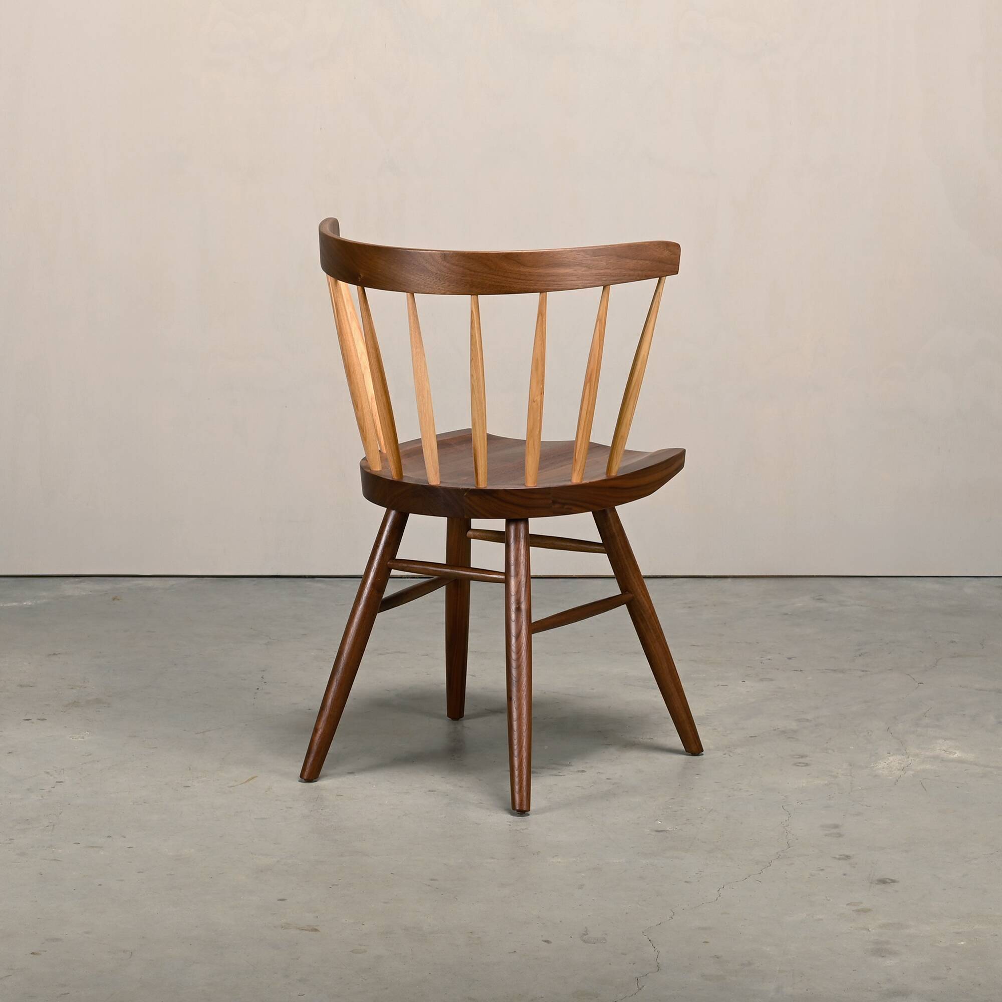 George Nakashima N19 Straight Chair in Walnut and Hickory for Knoll Studio