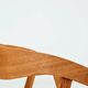 Oak dining chairs set of two, natural wood, jacquard fabric