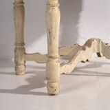 Table ancienne en bois massif blanc (France, vers 1900)