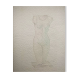 Tableau Aquarelle "Nue diaphane" Eliane Menant 1990