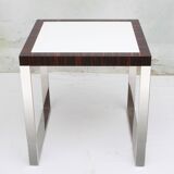 design cube table in chrom rosewood 64cm