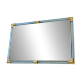 Miroir bleu clair de style italien contemporain avec torchon-torciglione