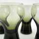 5 verres à cocktail en verre fumé marron - Luminarc verrerie d'Arques France - vintage années 70