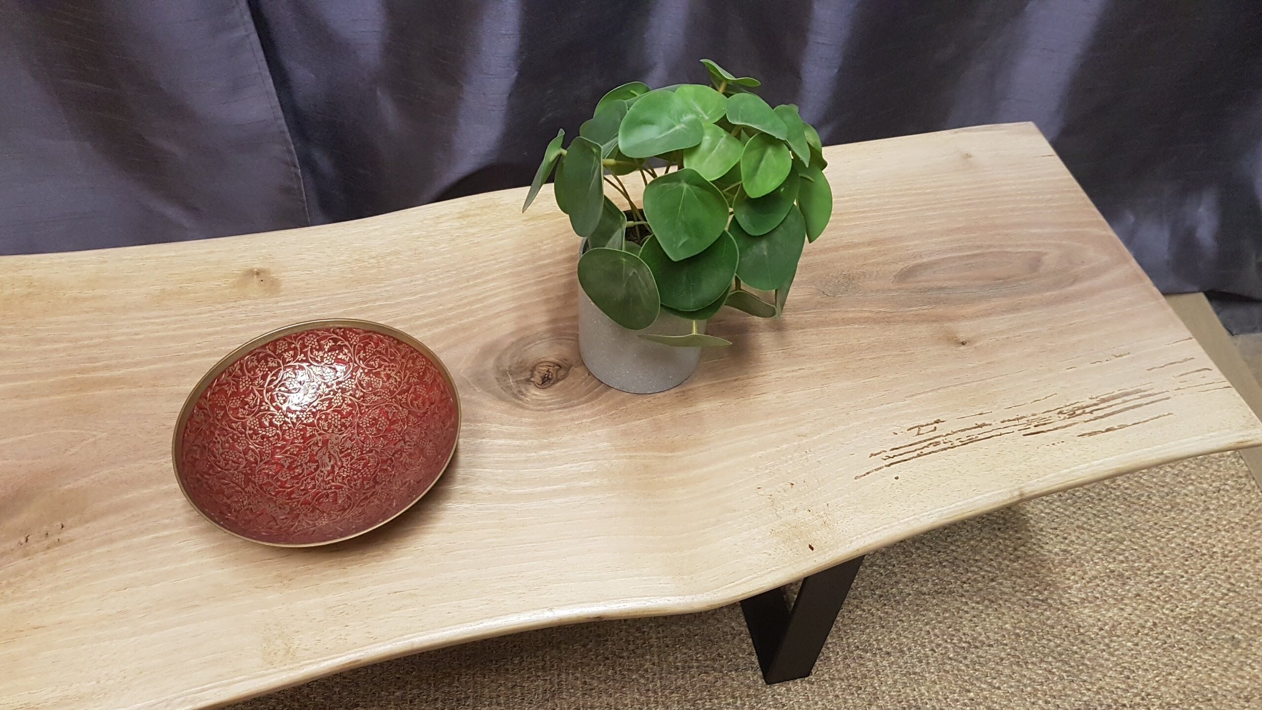 Bleached walnut coffee table square feet metal industrial style