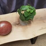 Bleached walnut coffee table square feet metal industrial style